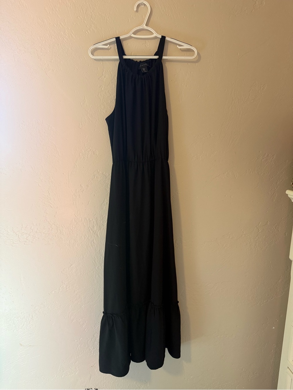 Tahari Black Halter-Style Maxi Dress